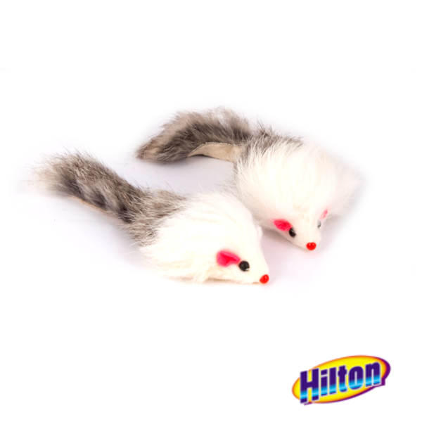 HILTON FURRY MOUSE WITH RATTLE - CAT TOY