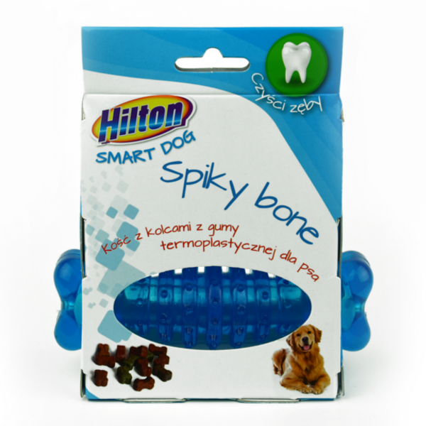 Hilton spiky bone kość dla psa niebieska|||
