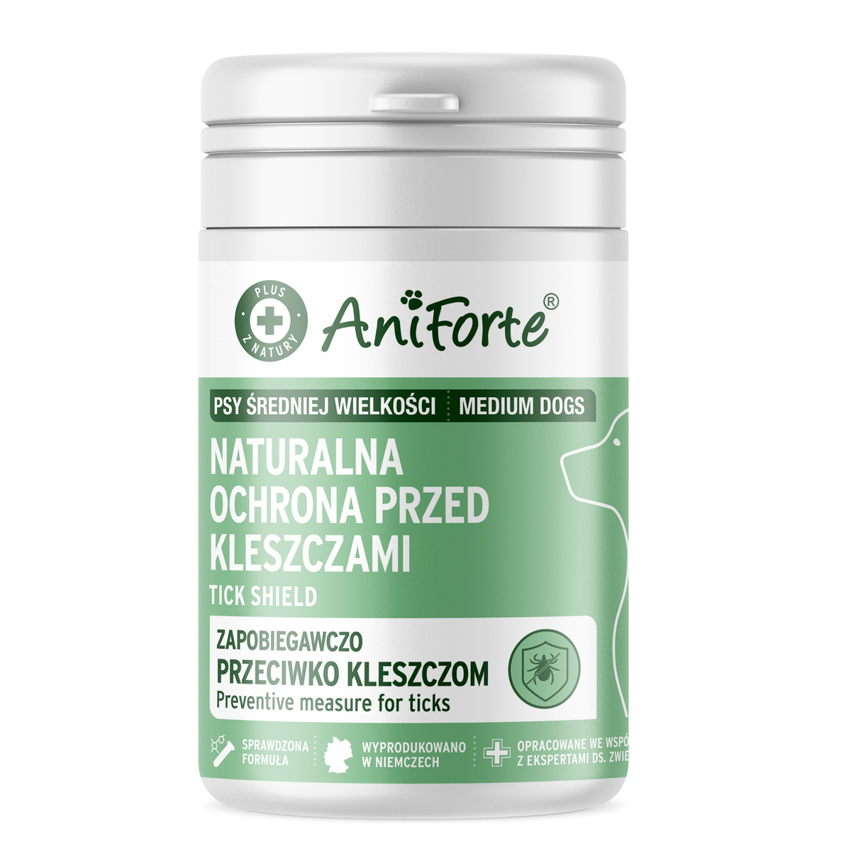 AniForte® - NATURALNA OCHRONA PRZED KLESZCZAMI - KAPSUŁKI DLA ŚREDNICH PSÓW (10-35 kg)