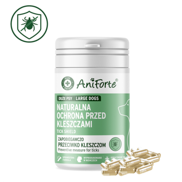 AniForte® - NATURALNA OCHRONA PRZED KLESZCZAMI - KAPSUŁKI DLA DUŻYCH PSÓW (35-50 kg)