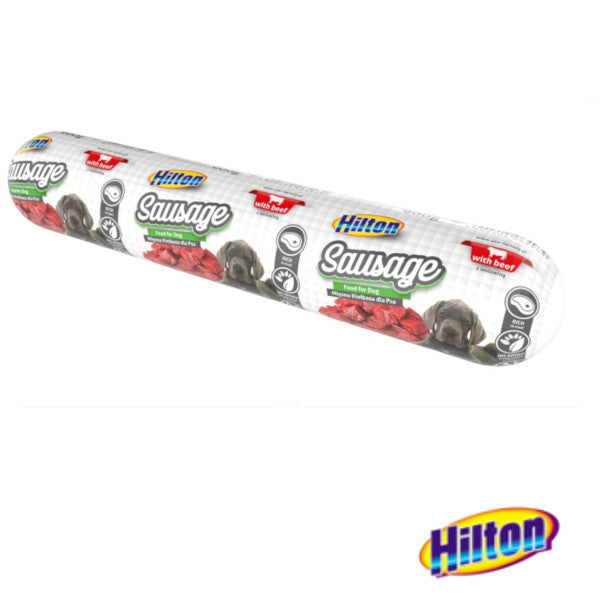 HILTON SAUSAGE - MIĘSNA KIEŁBASA Z WOŁOWINĄ 900G DLA PSA