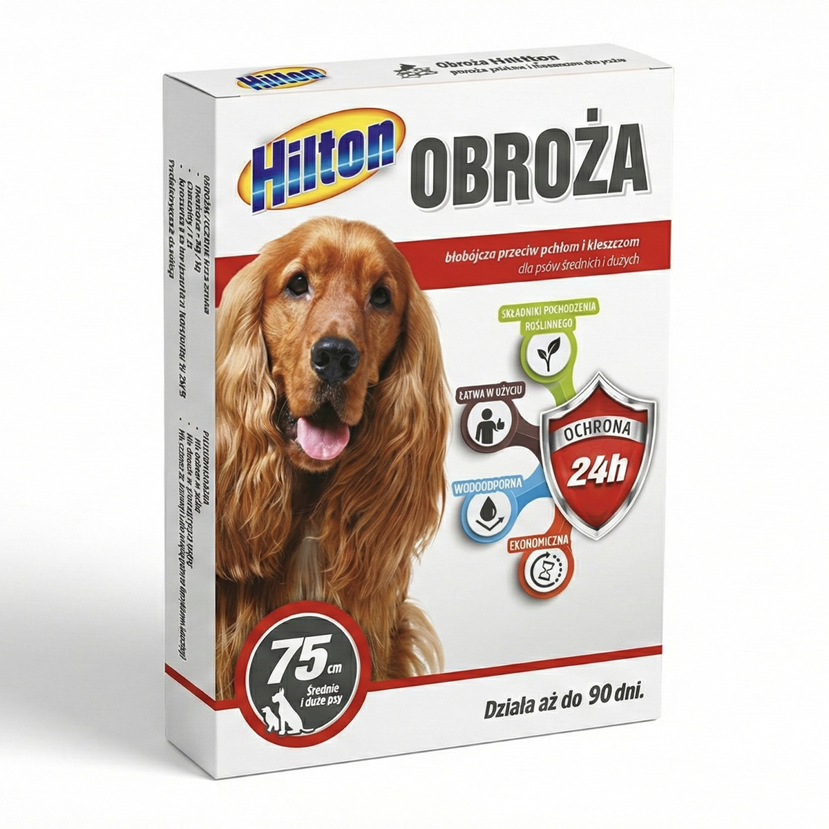 HILTON BIOCIDAL COLLAR AGAINST FLEAS AND TICKS FOR MEDIUM AND LARGE DOGS 75CM LENGTH