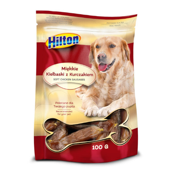 HILTON SOFT CHICKEN SAUSAGE - SOFT CHICKEN SAUSAGES 100G
