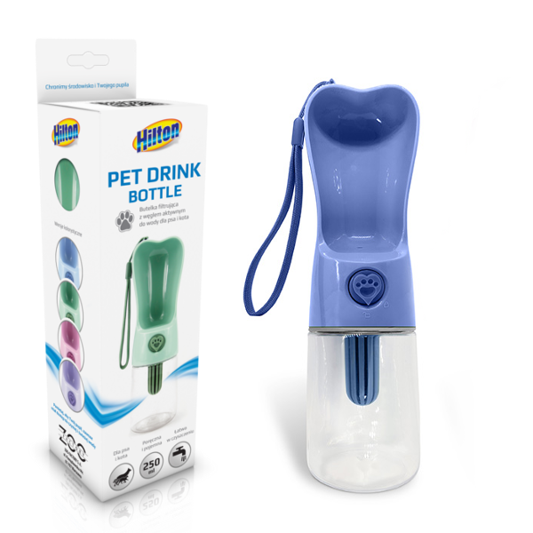 Hilton butelka niebieska do picia dla psa lub kota