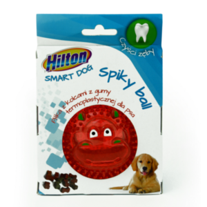Hilton spiky ball for dog red