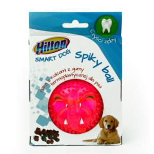 Hilton spiky ball piłka dla psa różowa