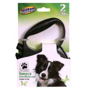 hilton-basic-1-automatic-cord-leash-black-for-dog