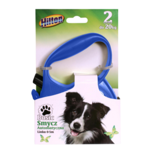 hilton-basic-1-automatic-cord-leash-blue-for-dog