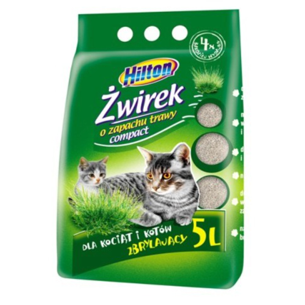 Hilton Compact bentonite cat litter grass scent