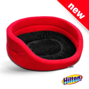 Hilton red and black bed for cat or dog